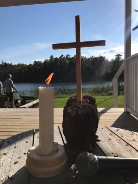 Kvällsandakt på Solliden