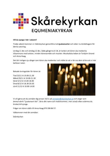 Var med och sjung i vår projekt-kör!