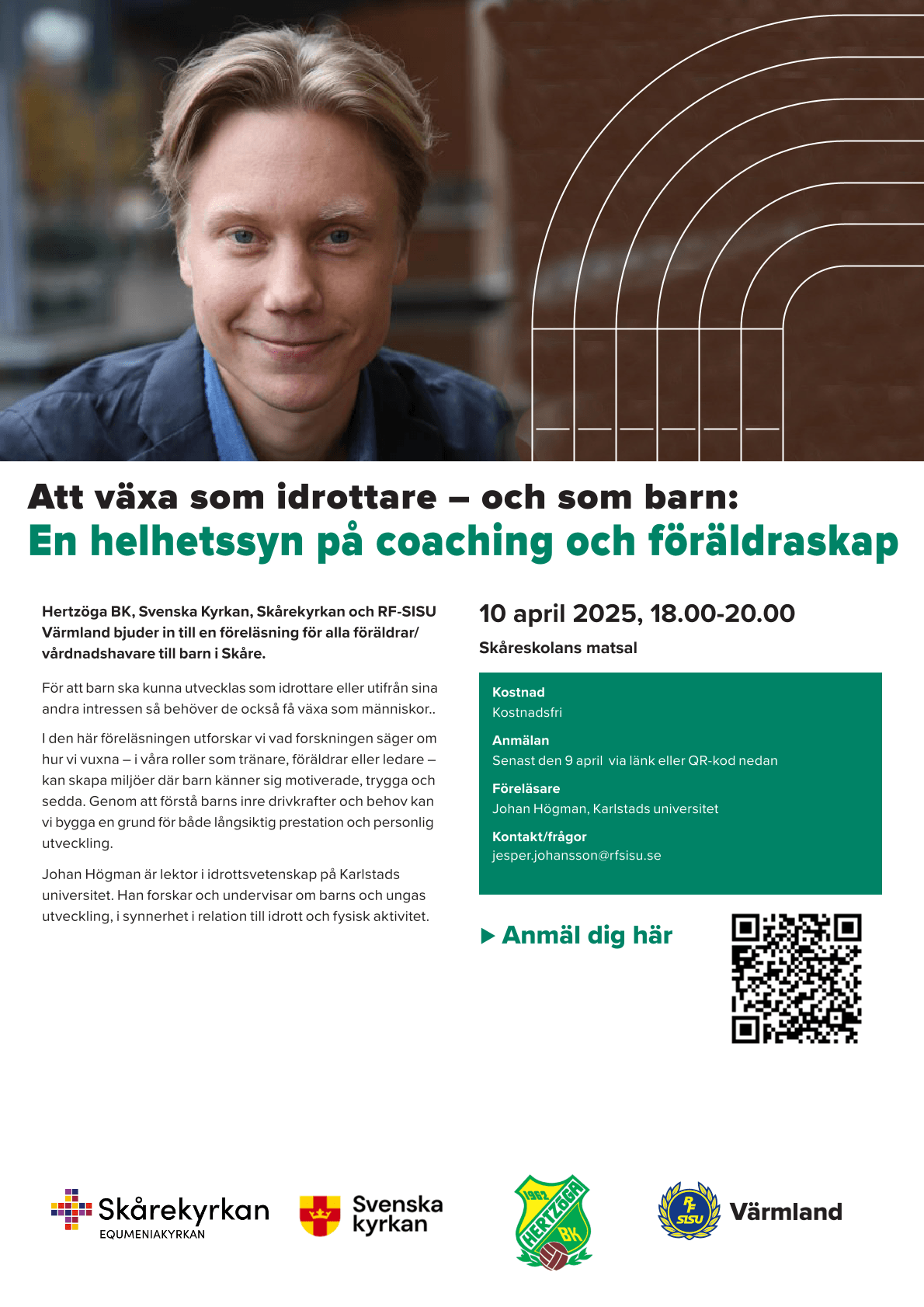 NYTT DATUM KOMMER / Föräldraföreläsning. Att växa som idrottare – och som barn: En helhetssyn på coaching och föräldraskap